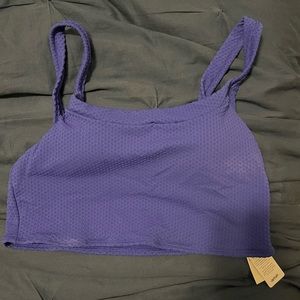 Aerie Jacquard Longline Scoop Bikini Top